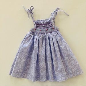 Baby Girl 6 Months Purple Floral Smocked Dress Sundress